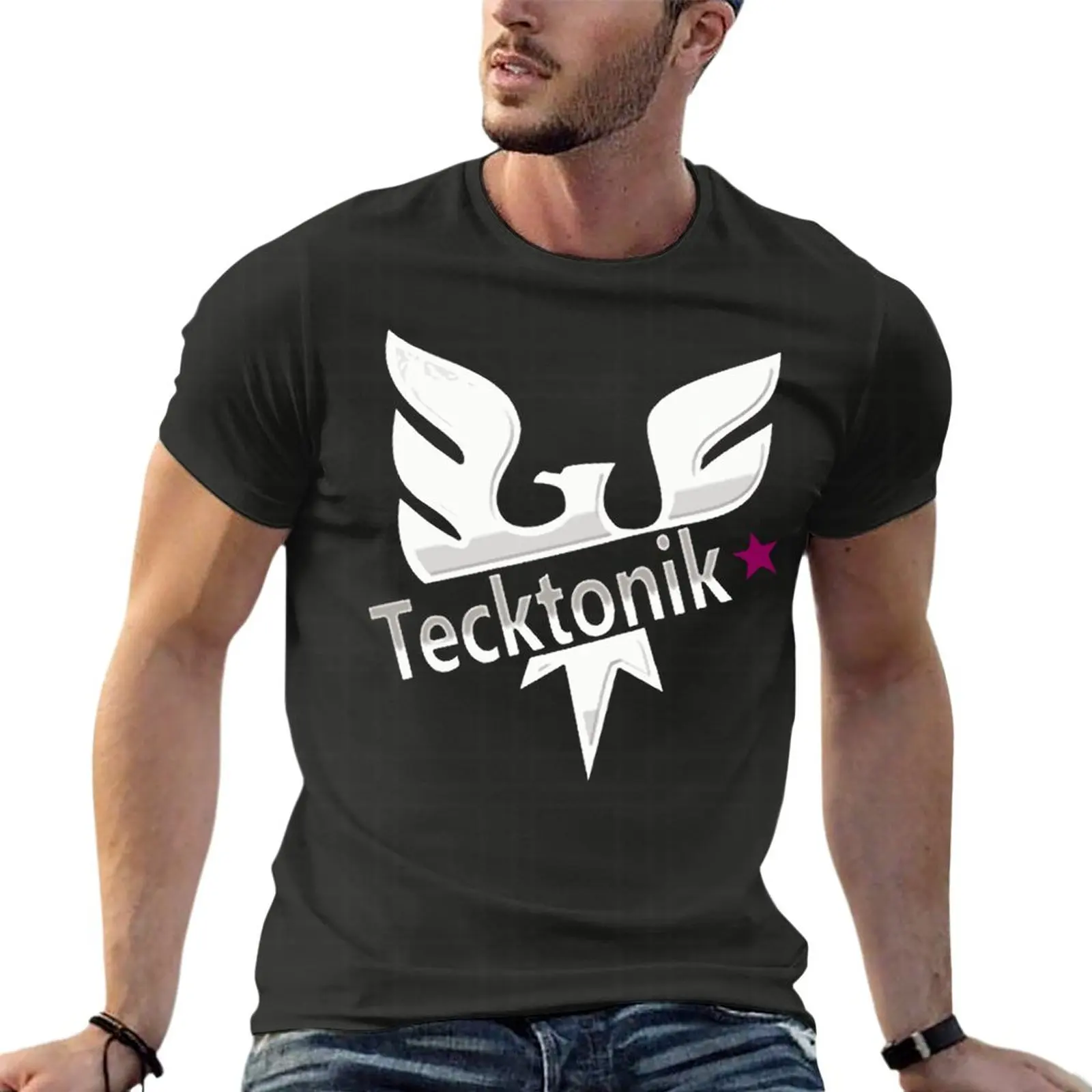 

Tecktonik Oversized T Shirts Personalized Mens Clothing Short Sleeve Streetwear Large Size Tops Tee