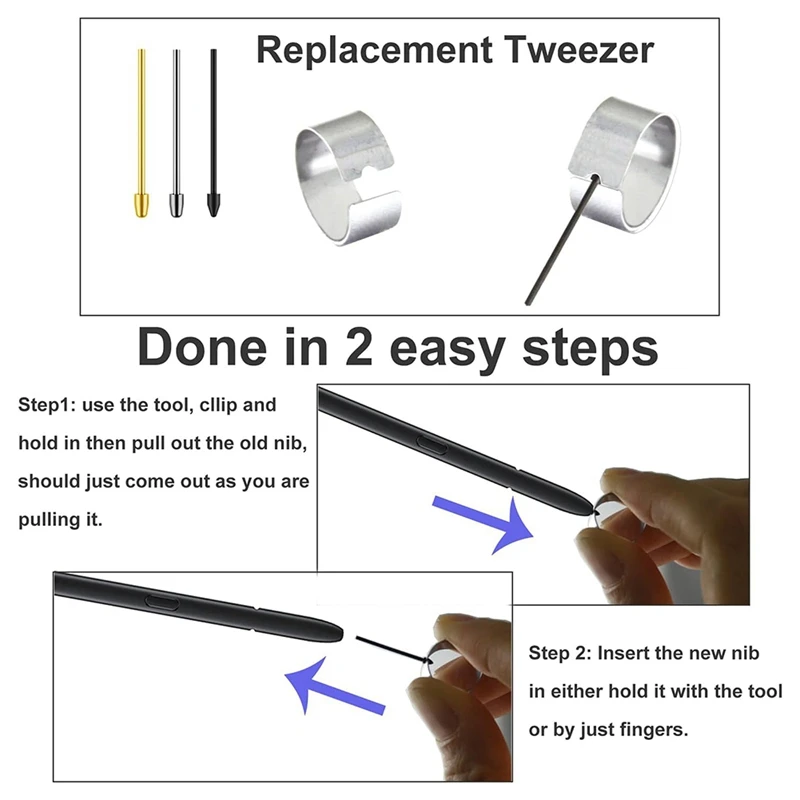 Замена металлических наконечников/наконечников для Samsunggalaxy Tab S9/S9FE+/S9 Ultra/S8/S8+/S8 Ultra