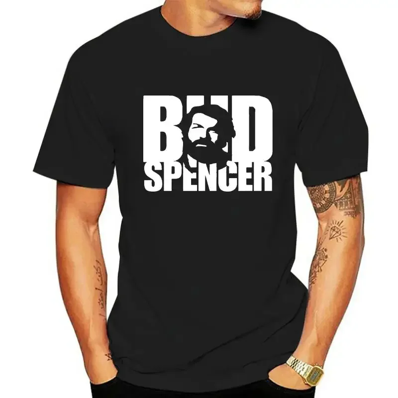 Фото Мужская футболка для мужской одежды Buggy Bud Spencer Забавная хлопковая футболка Новинка Футболка Женские топы Футболки Streatwear Ткань для мужчин №2