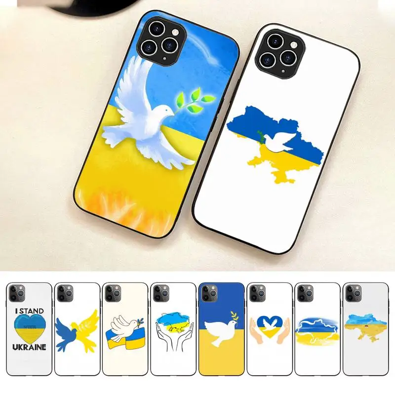 

New Ukraine Flag Pattern Print Phone Case For Iphone 7 8 Plus X Xr Xs 11 12 13 14 Se2020 Mini Pro Max Mobile Iphones Case