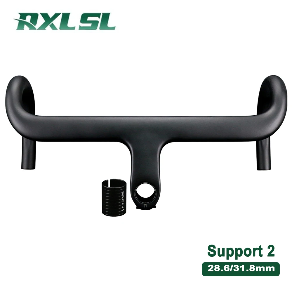 

No Logo Carbon Road Handlebar 28.6/31.8 Integrated Bicycle Handlebars With Stem UD Matte/Glossy Bike Internal Routing Handle Bar