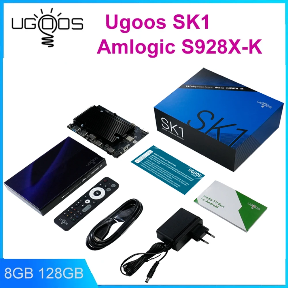 Приставка Смарт-ТВ Ugoos SK1 Android 11 8 + 128 ГБ Wi-Fi 6 BT 1000 м