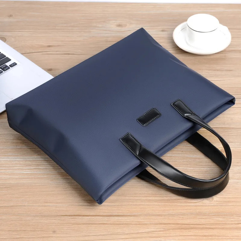 Business Conference Men's Handbag Horizontal Zipper Briefcase Man Large Capacity File Tote Bag 14