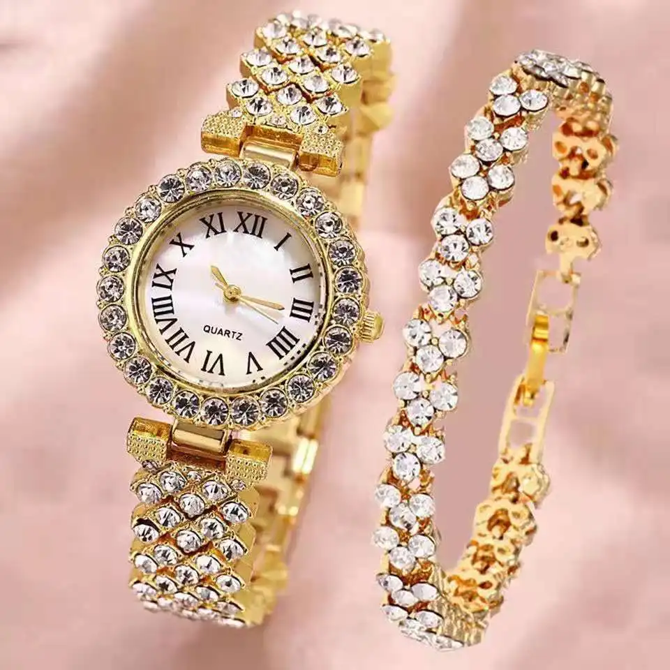 Women Bracelet Watches Steel Belt Love Steel Belt Rhinestone Quartz Wrist Watch Luxury Fashion Watch for Women Relógio Feminino