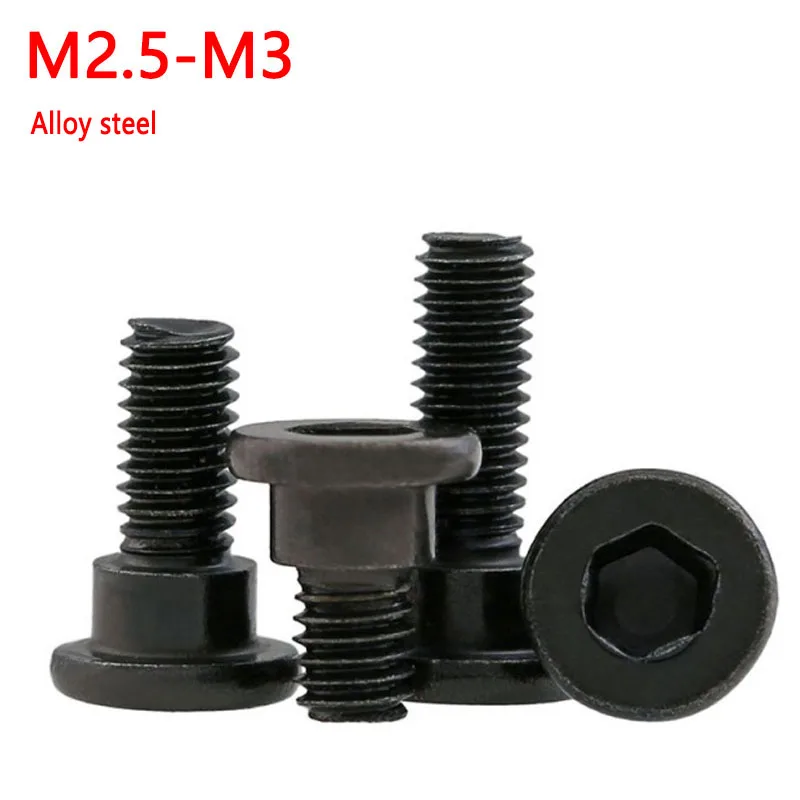 

M2.5 M3 Hexagon Socket Shoulder Screws 12.9 Grade Black Hexagon Plug Limit Screw Cup Head Bearing Bolt