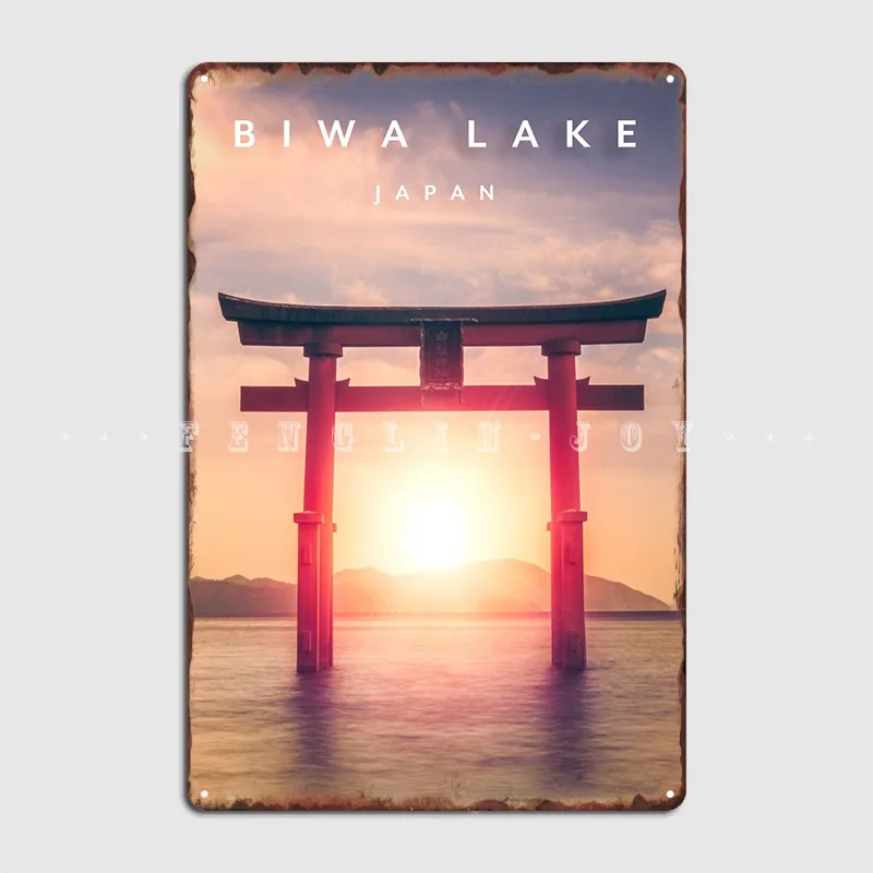 

Biwa Lake Japan Metal Sign Wall Pub Poster Club Bar Custom Tin Sign Posters