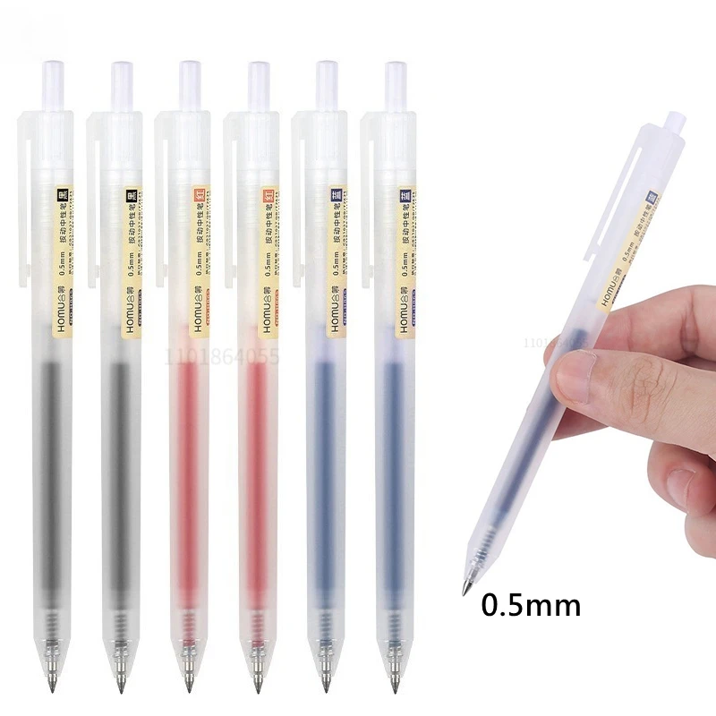 

6/10pcs 0.5mm Retractable Gel Pens Set Black Blue Ink Ballpoint Pen Writing Office Business Signature School Supplies Stationery
