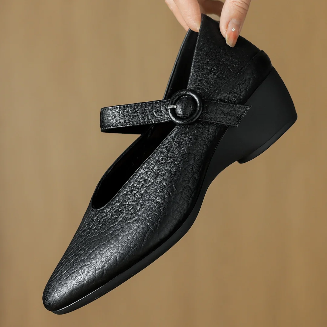 Женские туфли мэри джейн из овечьей кожи на низком каблуке 4 5 см