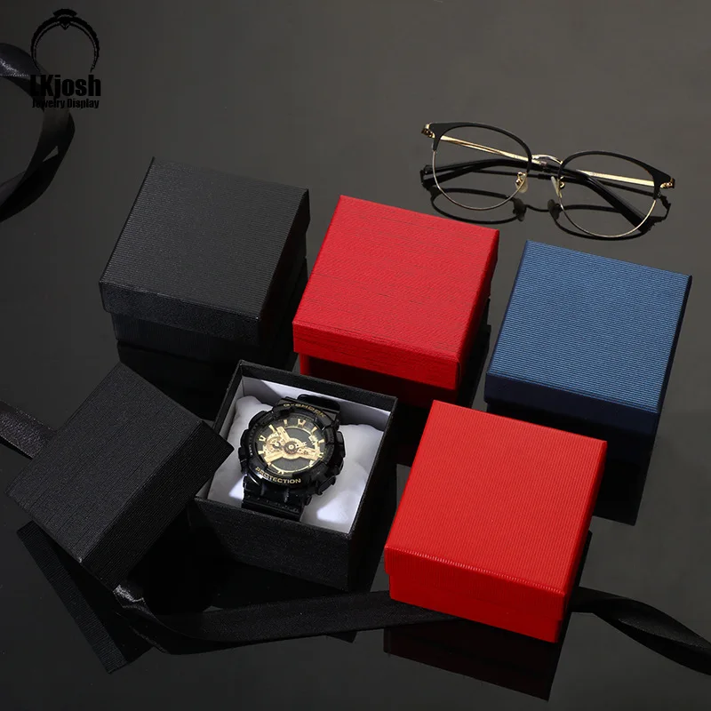 Простая однотонная коробка для часов простая бумажная ювелирных изделий