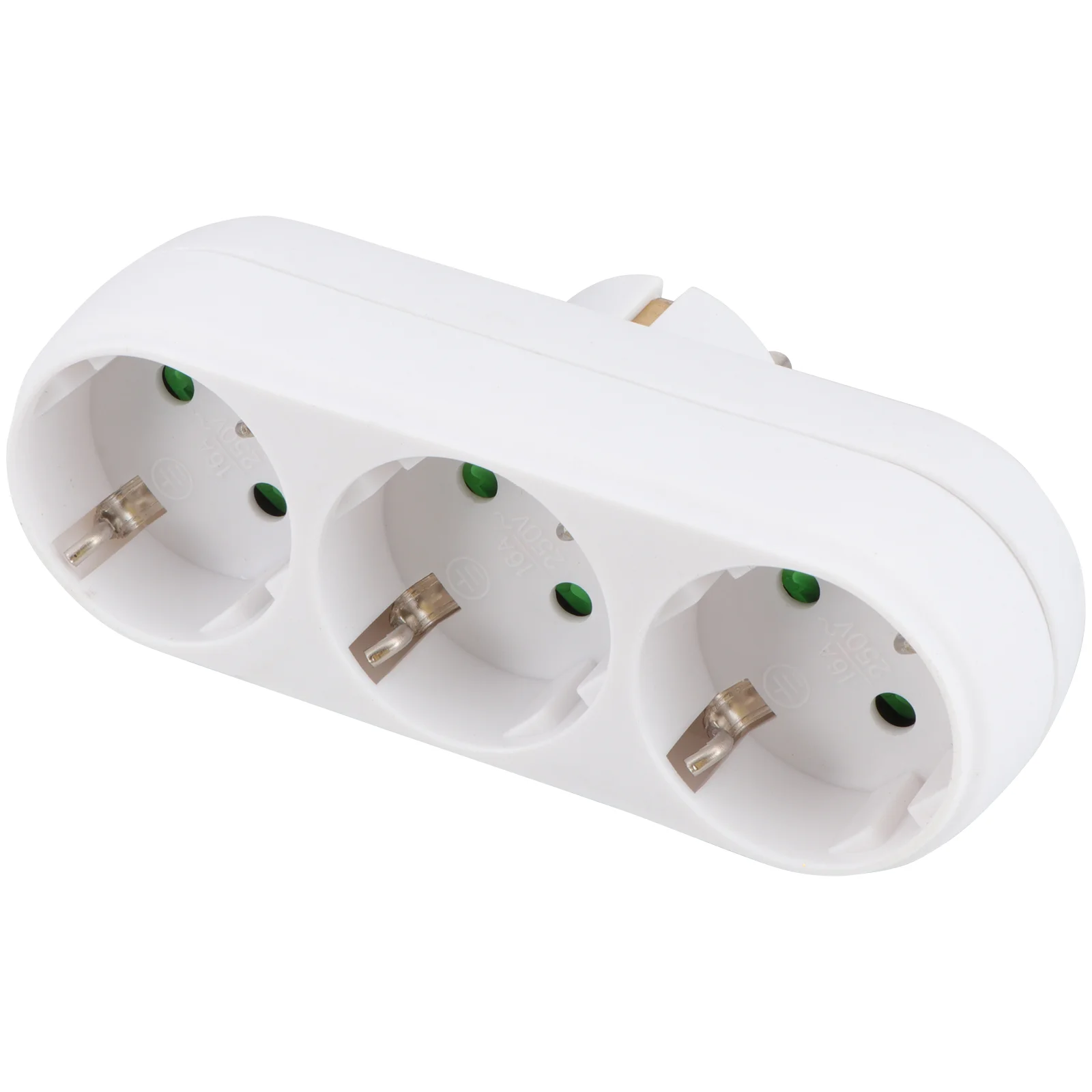 

Triple Socket Power Socket Adapter Anti-flame Heat-resistant Socket Panel with EU Plug White