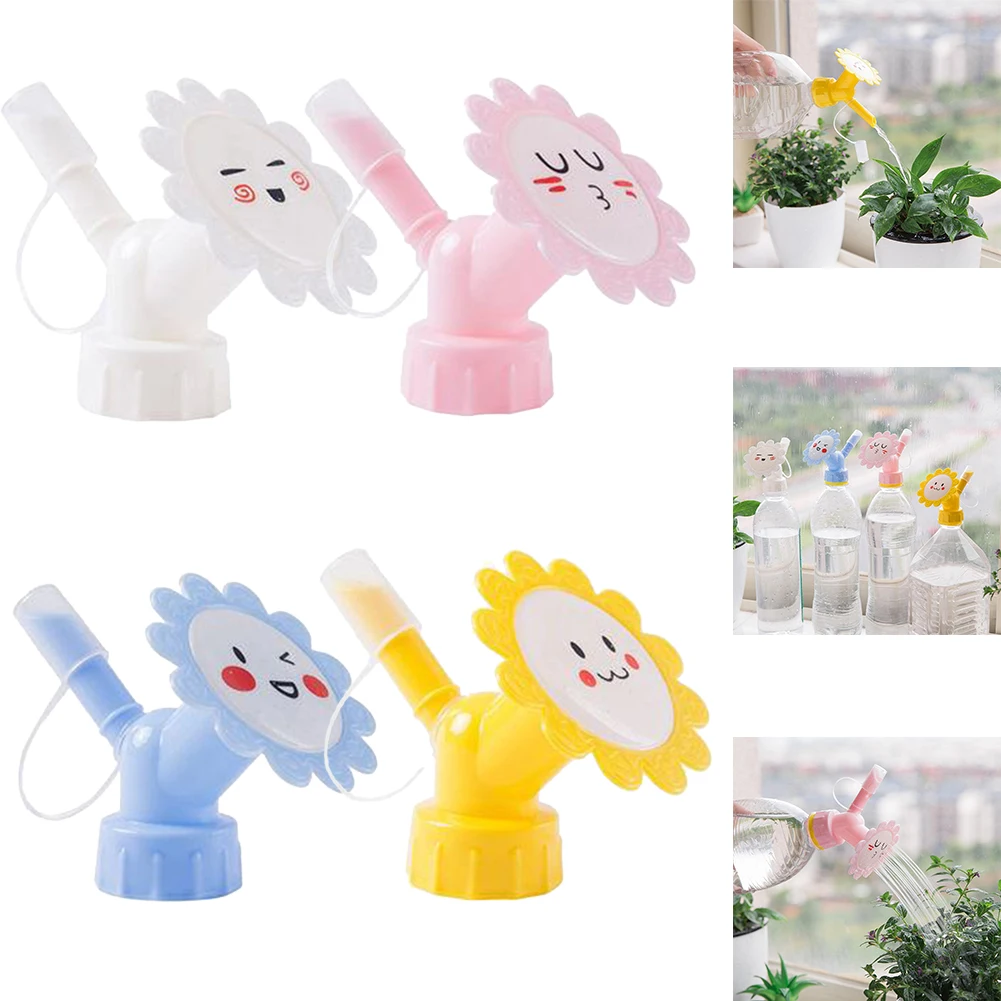 

1PC Double Head Bottle Cap Sprinker Home Garden Mini Watering Can Water Spout For Most Bottle For Gardening Small Indoors Plant
