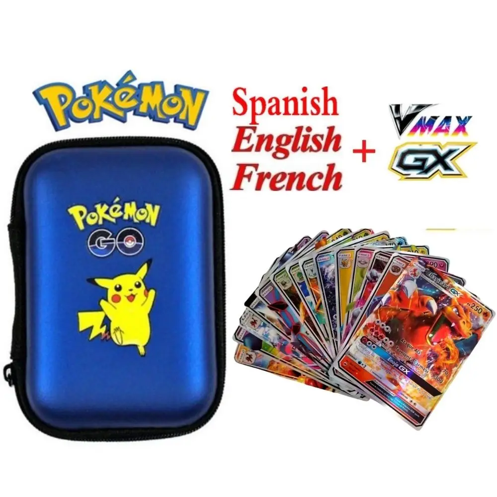 

2022 карты для игр Pokemon Pikachu, вместительный держатель для карт, альбом, Жесткий Чехол, держатель для книг, коробка для хранения наушников, игруш...