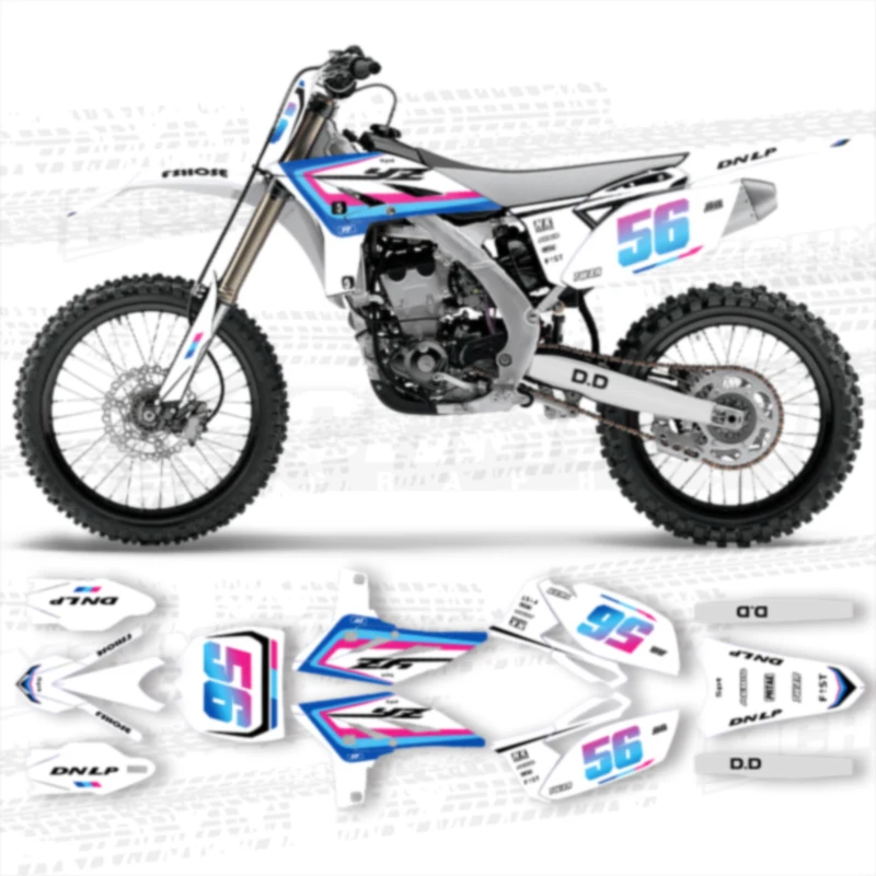 

MCHMFG для YAMAHA YZF250 YZ250F 2010 2011 2012 2013, пластиковые графические наклейки для мотоцикла, наборы наклеек, номер, имя, заказ