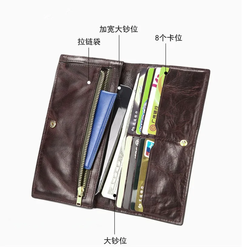 Винтажная модная плиссированная роскошная мужская сумка-клатч из натуральной