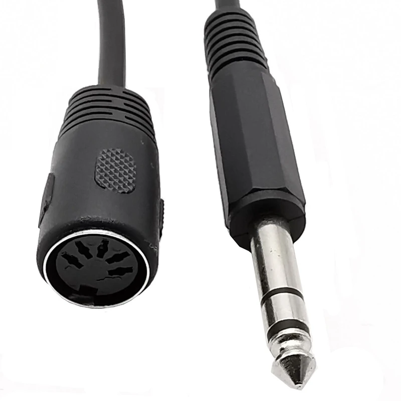 Кабель-удлинитель MIDI Din 5-pin (женский) - Monoprice 6.35мм (14 дюйма) (мужской) TRS Stereo Audio, 30 см, для MIDI-клавиатуры (art.: 3920db5f7026a) - 3920db5f7026a