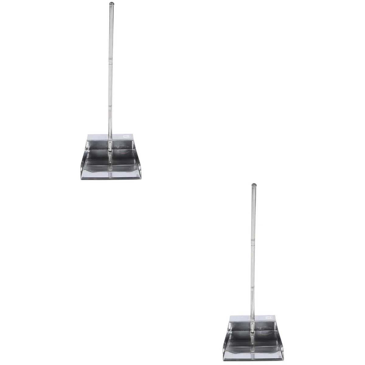 

Dustpan Cleaninghandle Upright Standing Pan Garbage Steel Stainless Withlong Lobby Stand Dustpans Broom Metal Pet Poop Trayand