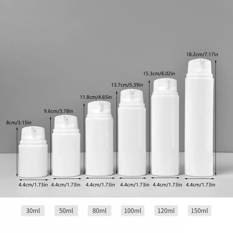Фото 30-150 мл бутылки с вакуумным насосом, пустые многоразовые бутылки для макияжа, косметика для крема, геля, увлажнители, бутылки для жидкого лосьона, дорожный дозатор №5