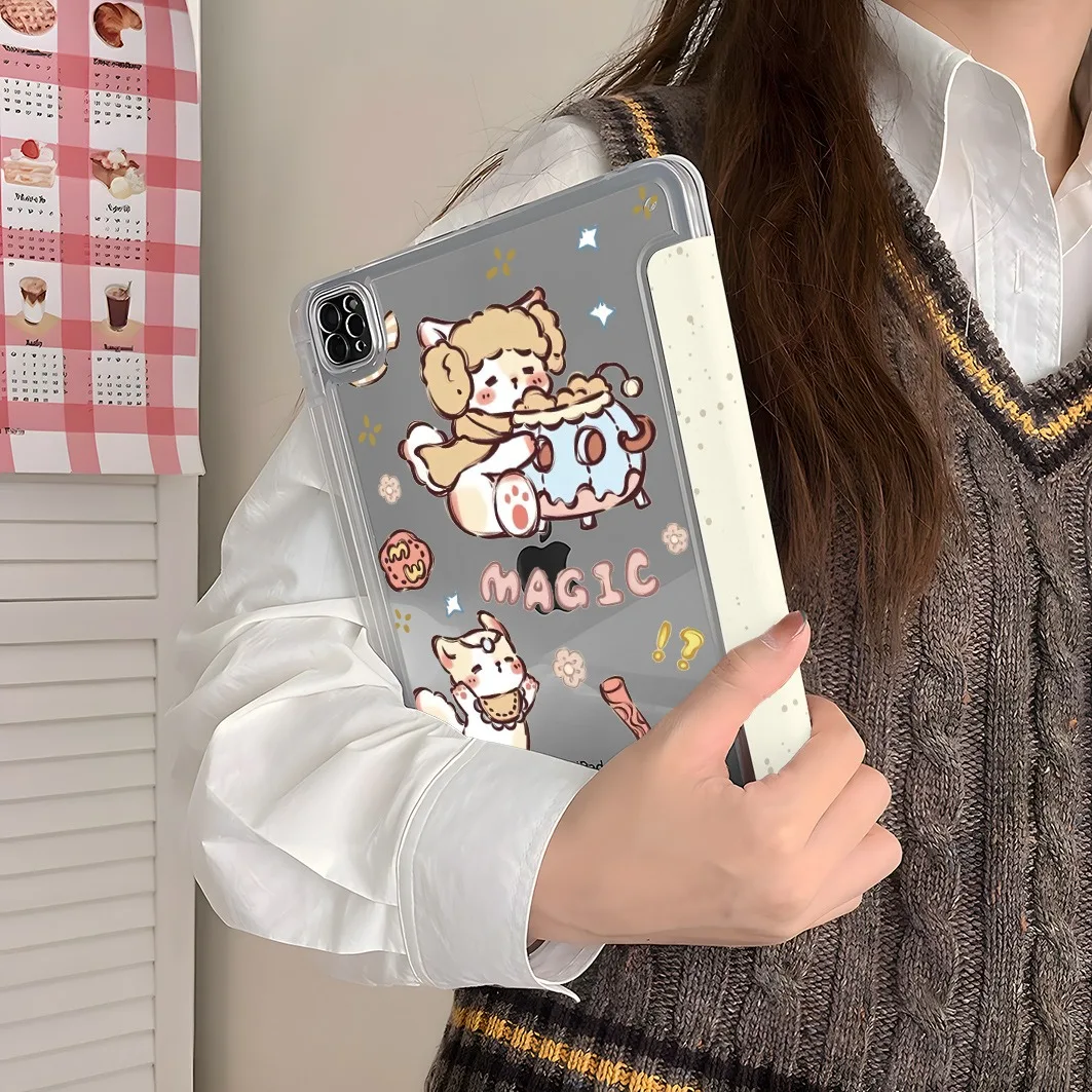 Фото Чехол для планшета Magic Cat Pen Slot для Mini 7 6, iPad Pro 2024 2022 2021 2020 2019 2018 2017 11 10 9 8 7 6 5 Air7 6 5 4 3 2 1 Cover №5