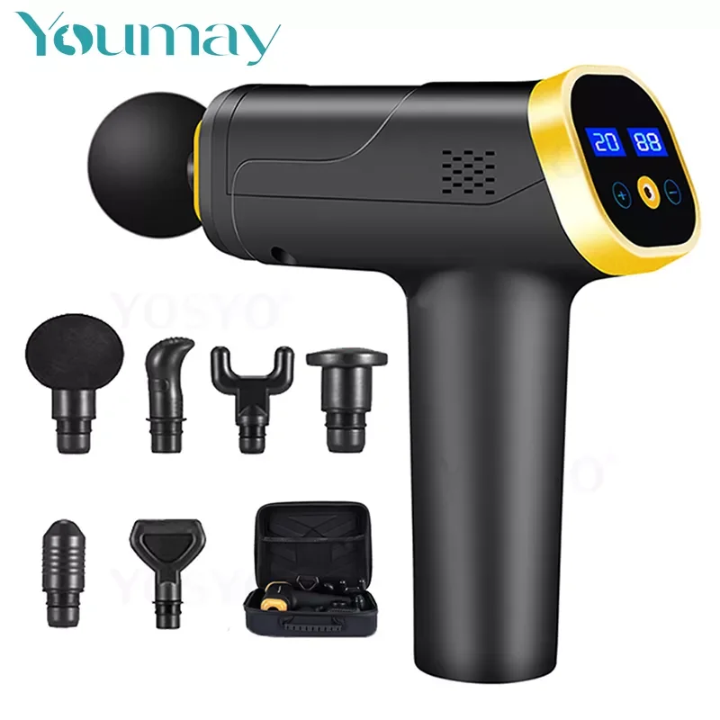 

Массажный пистолет Youmay для глубоких тканей, массажер для мышц, тела, спины, шеи, занятий спортом, релаксация, похудение, формирование, облегч...