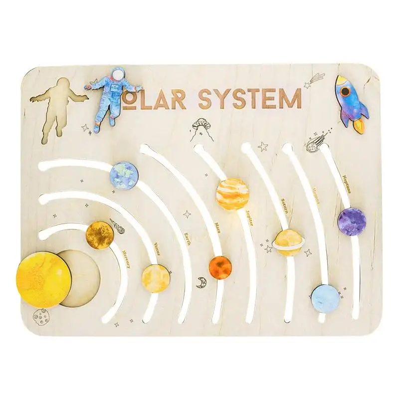 

Солнечная система головоломка деревянная планета головоломка пространство Монтессори Обучающие подарки для детей