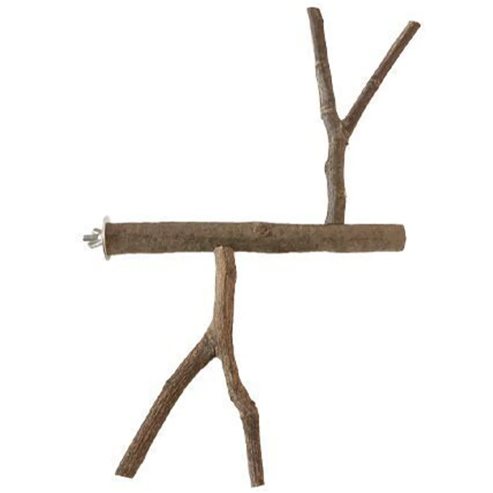 

Bird Parrot Perch Stand Cage Toy Standing Toys Parakeet Wood Training Play Grinding Accessories Playground Tree Cockatiel Bite