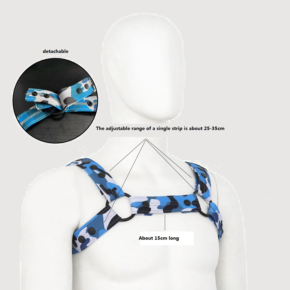 

Alternative Leather Binding Toys Men's Double Rings Shoulder Straps Fun Products Chest Straps Gay Clothing