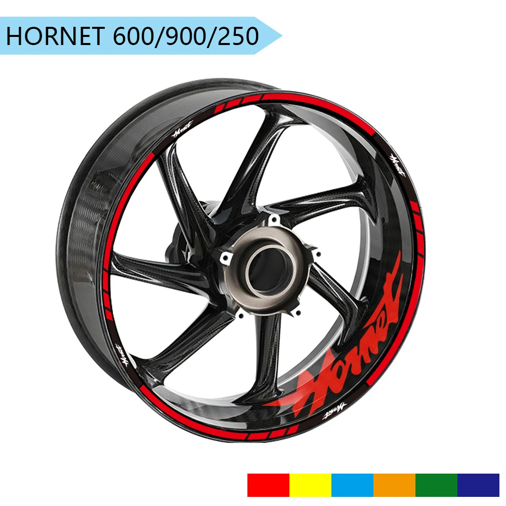Motorcycle Wheel Stickers Fits For Honda Hornet 600 900 250 Reflective Decoration Rim Decals | &amp