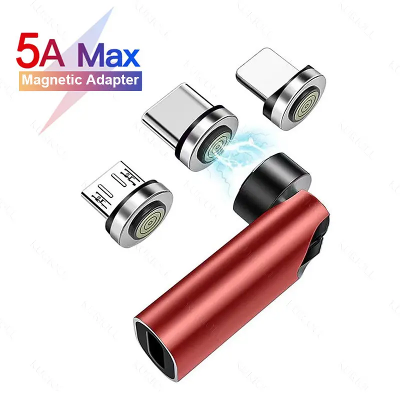 

KURIOLL 5A Magnetic Adapter Micro USB Type C Fast Charging Converter For Samsung Xiaomi 3 in 1 Magnet USB C Adapters