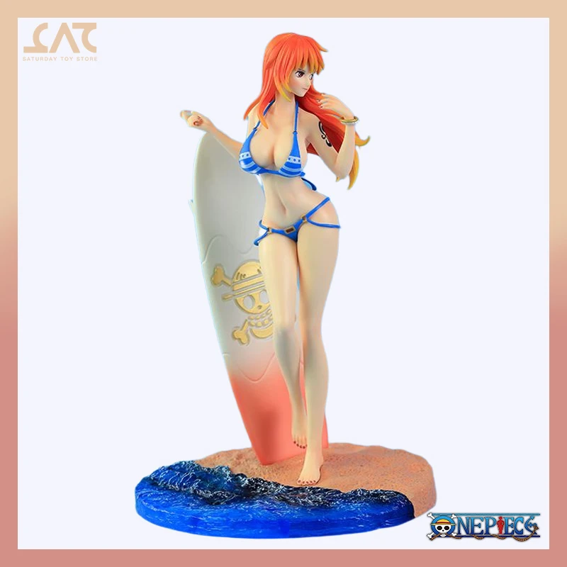 

Аниме-фигурка Nami, 30 см, Цельный купальник, сексуальная пляжная фигурка бикини для серфинга, девушка, экшн-фигурка, модель, кукла, декоративны...