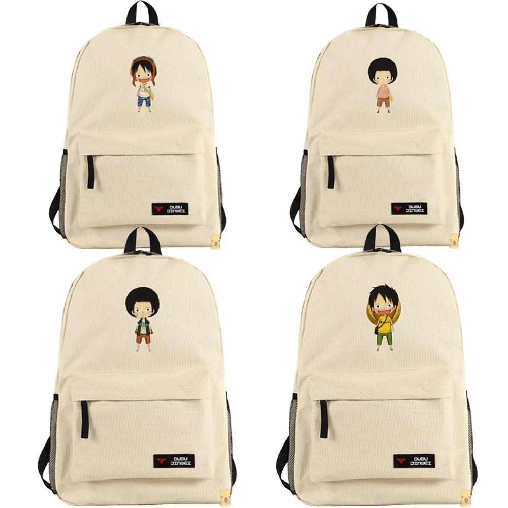 

One Piece Monkey D Luffy Student Anime Cartoon Trend Versatile Schoolbag Large Capacity Outdoors Sports Travel Backpack Knapsack