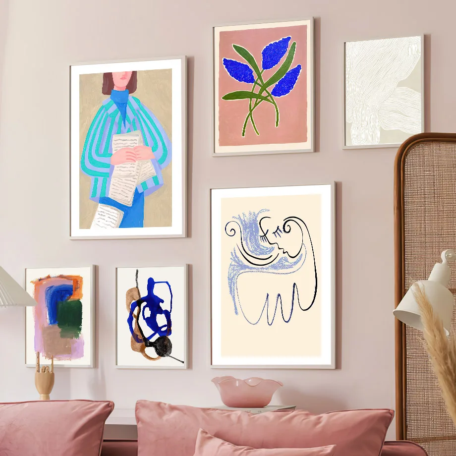 Абстрактная картина с изображением девушки