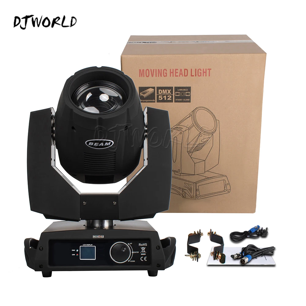 DJWORLD LED 230W 7R Beam Moving Head DMX Controller Lights Button Version Nightclub DJ Disco Stage Effects Lighting Professional - купить по