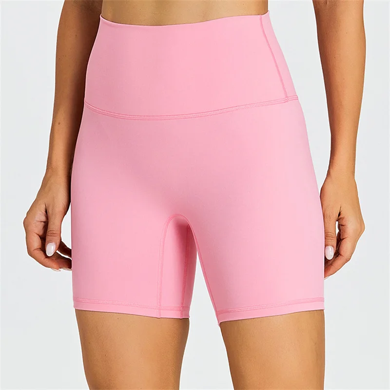 Solid Color Women Soft Fitness Sport Short Gym Compression High Waist Yoga Short Legging Cycling Comprehensive Training Jogging