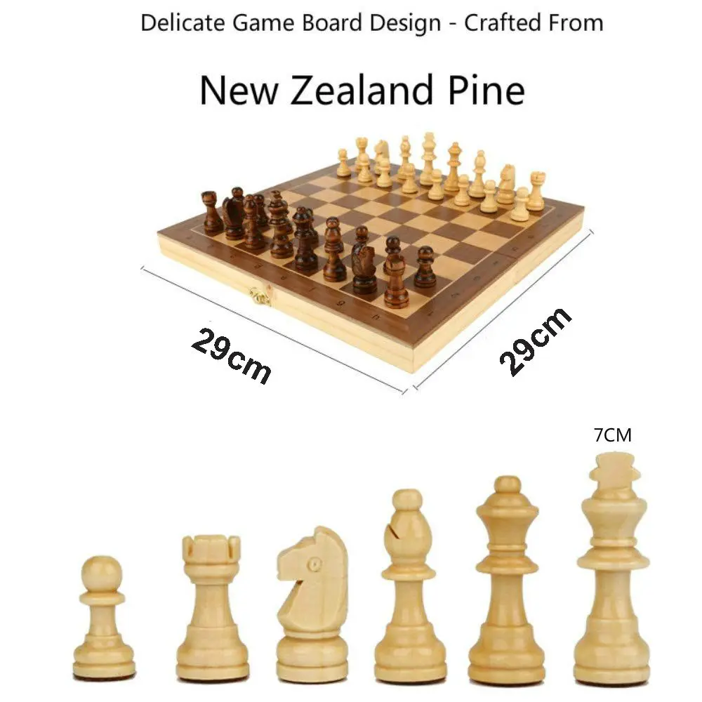 Складная портативная деревянная магнитная складная шахматная доска шахматный