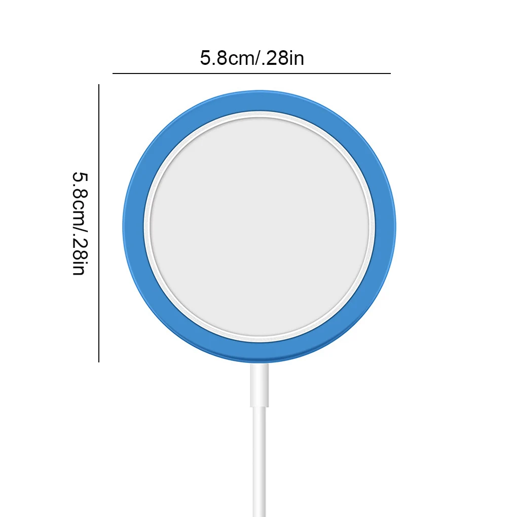 

Беспроводное зарядное устройство, силиконовое зарядное устройство для телефона, запасная часть для Magsafe Blue