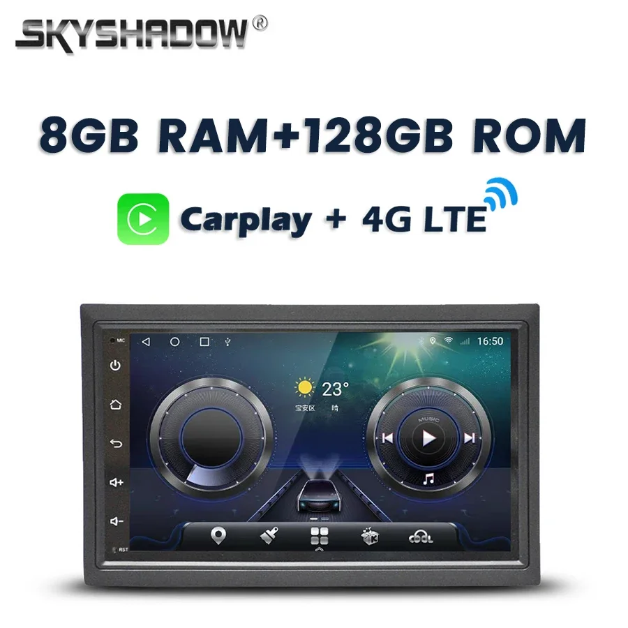 8G + 128G IPS DSP Carplay Авто Android 13 4G LTE автомобильный DVD-плеер радио GPS карта WIFI Bluetooth RDS