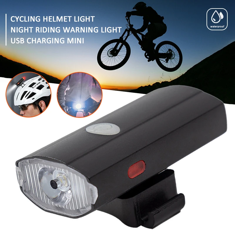 

Super Mini Headlight Cycling Helmet Light Waterproof LED USB Charging Bike Front Lights Flashlight Accessories