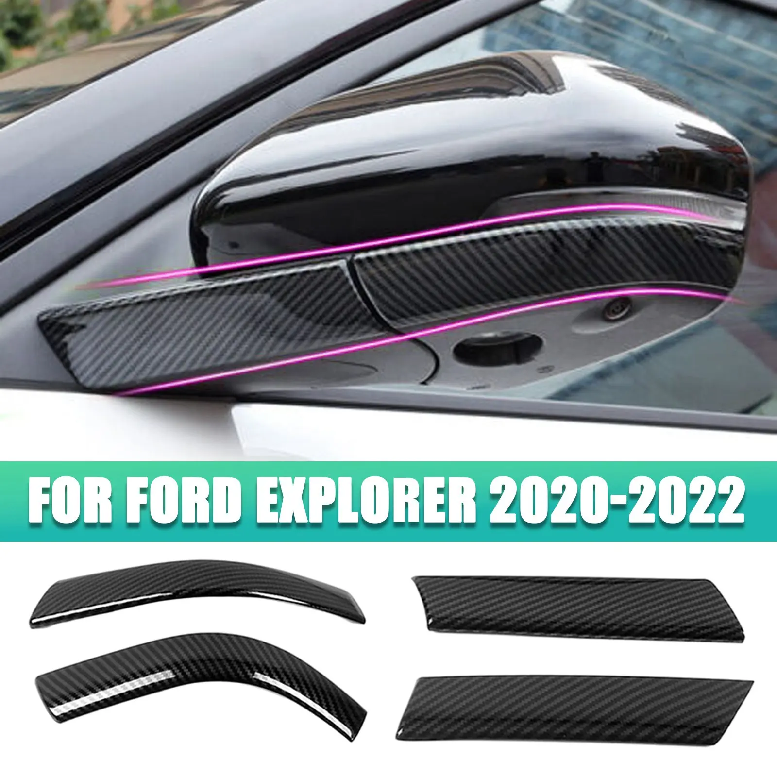 

Стильные наружные зеркала заднего вида из углеродного волокна для Ford Explorer 2020-2022