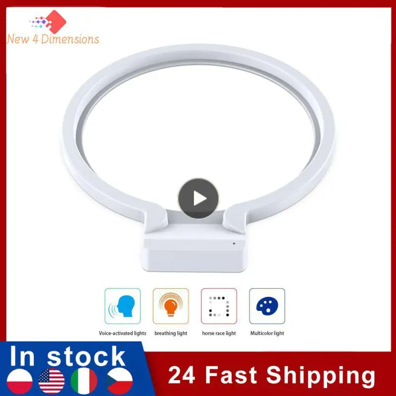 

Adjustable Led Atmosphere Light Stand Touch Function Abs Game Console Holder Intelligent Acousto-optical Light Base Game Base