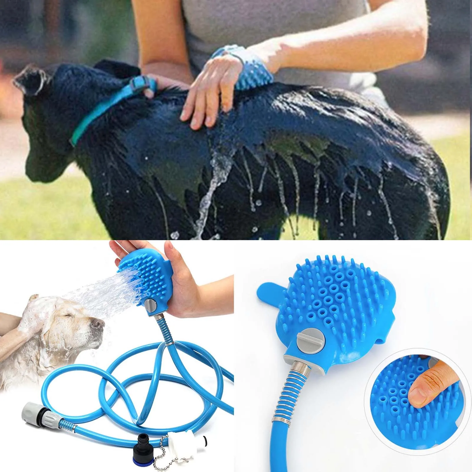 

Pet Bath Artifact Dog Cleaning And Beauty Tool Pet Bath Nozzle Massage Shower Pet Shower Cleaning Supplies Pet Bathing Tool