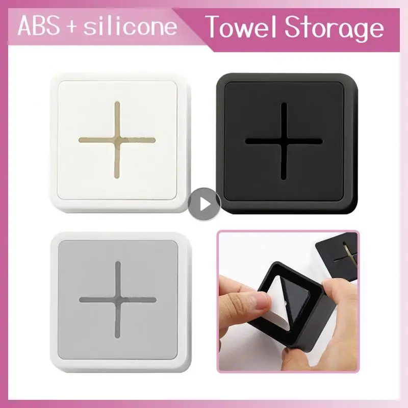 

Storage Rack Bathroom Wall Mounted Waterproof Punch Free Self Adhesive Kitchen Tools Dishcloth Clip Silica Gel Kitchen Gadgets