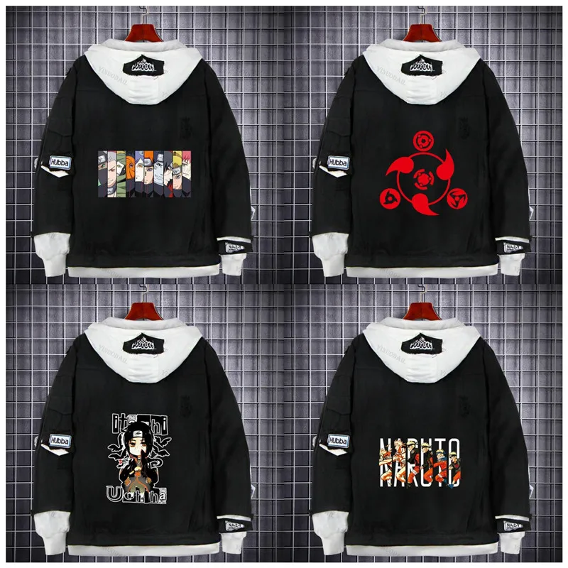 

Джинсовая толстовка с капюшоном выпуск куртка Sasuke Akatsuki толстовки флисовые Большие размеры с капюшоном крутые мужские куртки верхняя одежд...