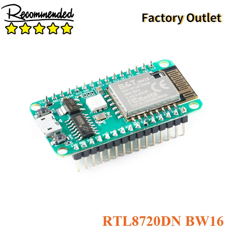 

RTL8720DN BW16 BW16-Kit Module Dual-band WiFi Bluetooth-compatible Wifi Wireless Module IIC I2C/SPI/UART/PWM Interface