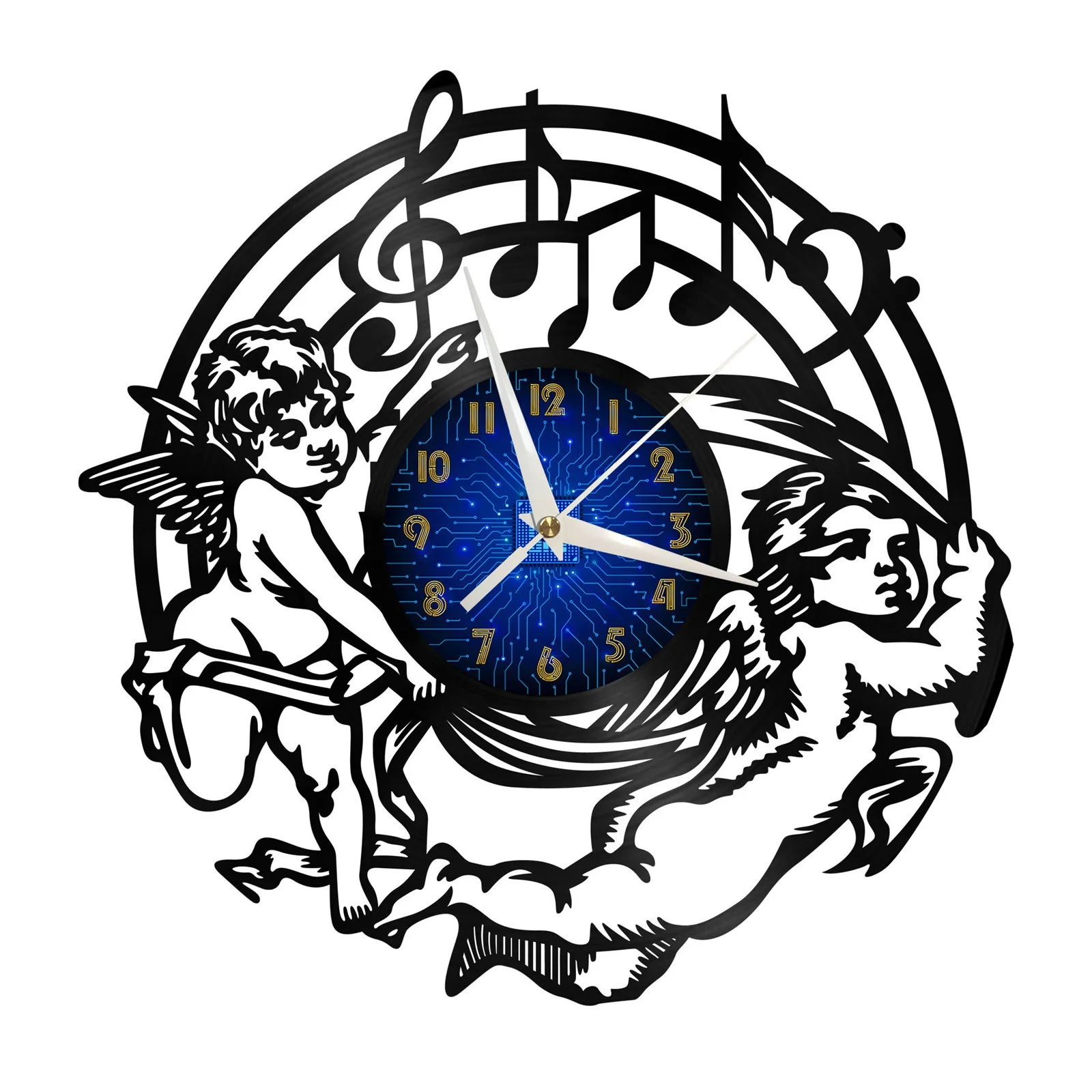 

Angel descends Vinyl Record Wall Clock for Kitchen Wall Decor Wall Art