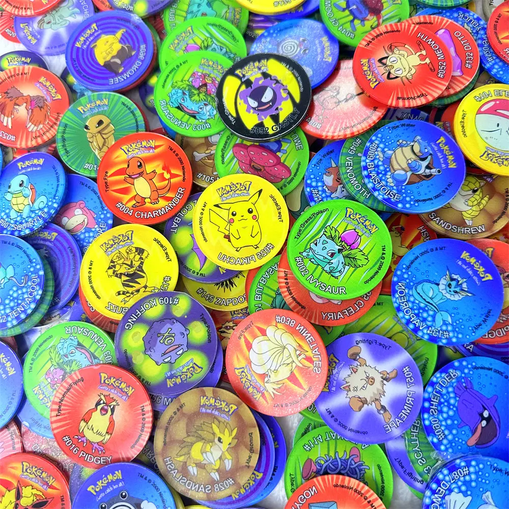 Акриловый материал 4/6/8 см T kama Pokemon 1st Edition Ash Ketchum Starter Taps Collection Acrylic Card Trainer Round Pogs