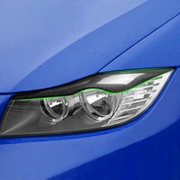 2pcs carbon fiber headlamp headlights eyebrows eyelids bumper sticker trim for bmw 3 series e90 2005 2008 2009 2010 2011 2012
