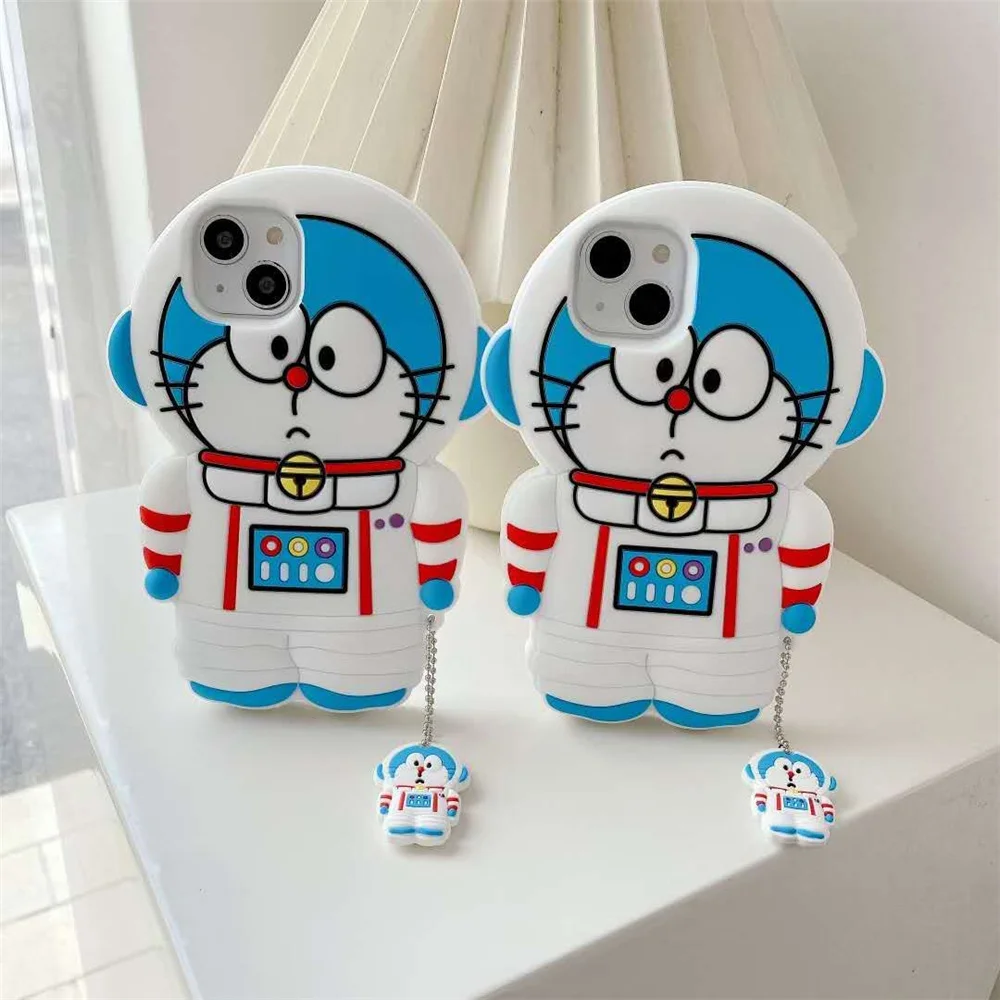 

Силиконовые чехлы для телефонов с мультяшным астронавтом, котом для iPhone 13, 12, 11 Pro Max, 6, 7, 8 Plus, X, XS, max, XR, защитный чехол, аксессуары для телефоно...