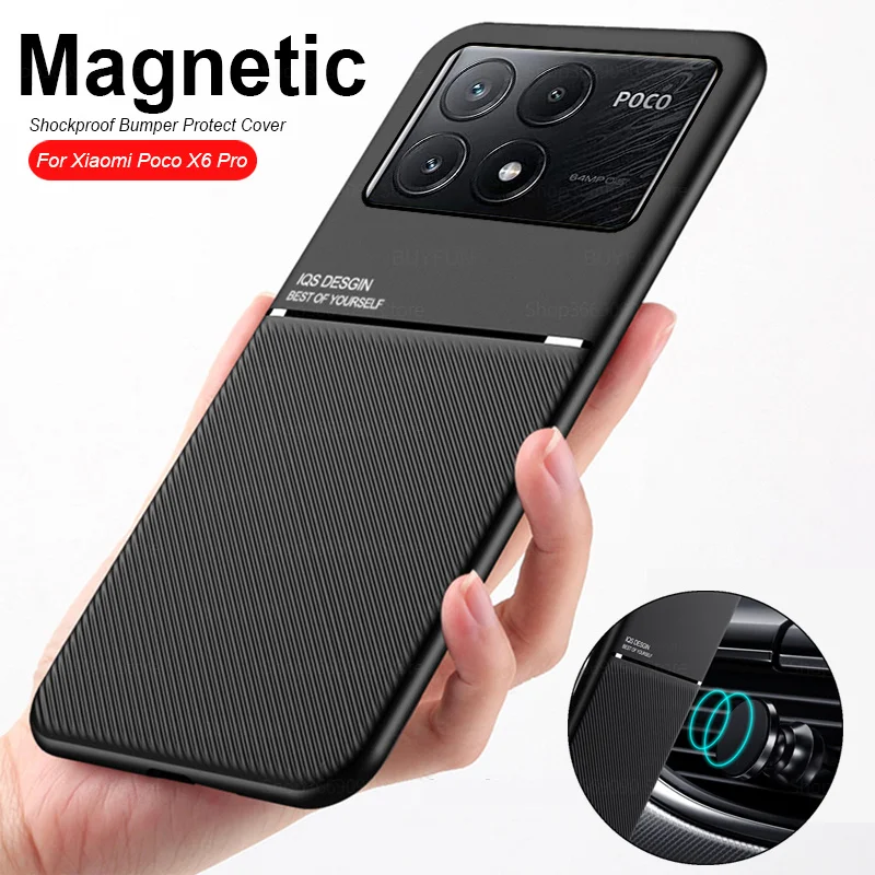 Матовый Мягкий силиконовый чехол для телефона PocoX6Pro автомобильный держатель