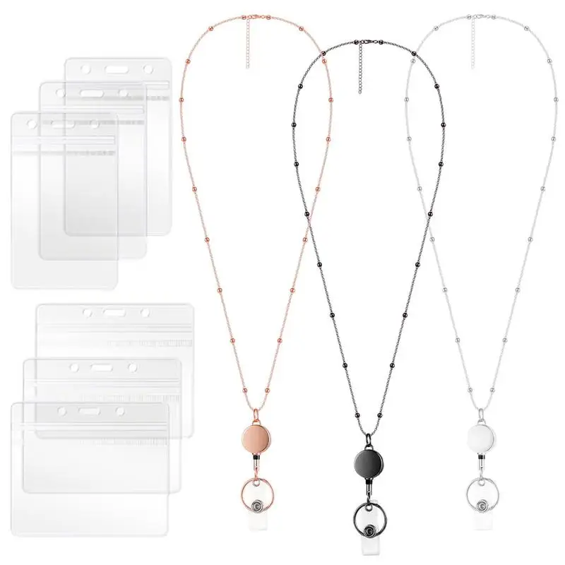 

Beaded Lanyard Breakaway Lanyard Teacher Lanyards For ID Badges Necklace For Teachers Nurse Employees Students