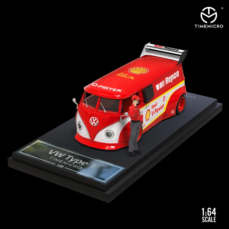 Time Micro 1:64 T1 масло персика/белая оранжевая модель автомобиля |